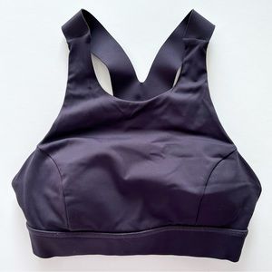 Lululemon Dark Purple Stretchy Sports Bra with removable cups S 4